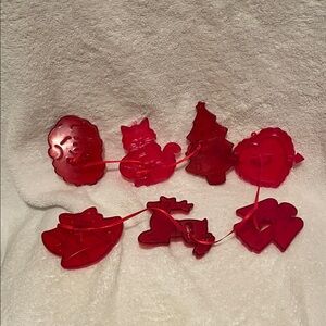 Vintage Christmas Cookie Cutters/Ornaments. Set of 7
